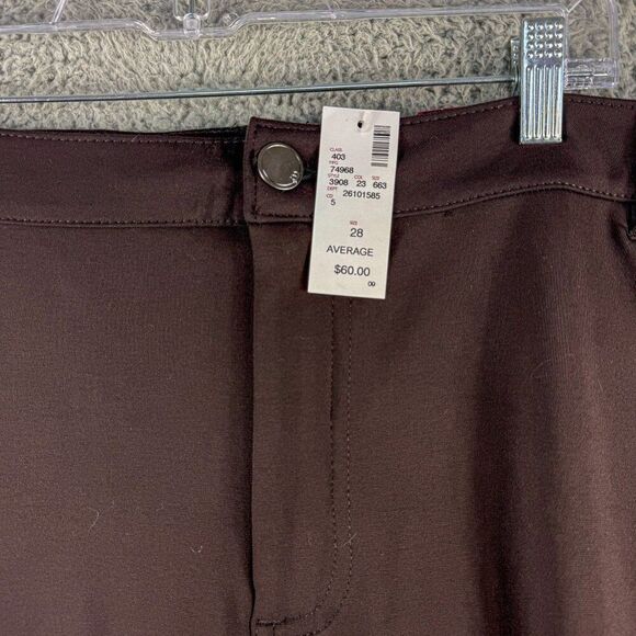 New Avenue Ponte Jeans Womens 28 Average Brown High Rise Stretch Office NWT $60 - Picture 4 of 16